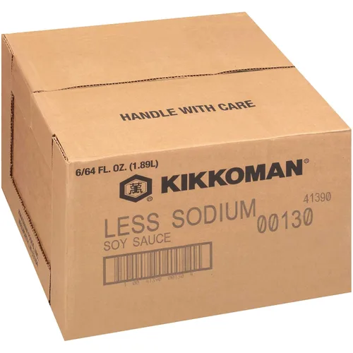 Vista 4 de Kikkoman Salsa de soja con menos sodio, 0.5 galones, 6 por caja.