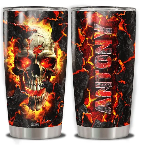 Vista 11 de WAZONE Vaso personalizado para amantes de los libros con tapa con nombre personalizado Just A Girl Who Loves Books de acero inoxidable de 20 onzas