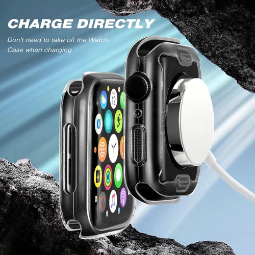 Vista 4 de ORIbox Funda ultradelgada compatible con Apple Watch Series 6, Apple Watch Series 5, Apple Watch Series 4, Apple Watch SE, TPU HD F3000001