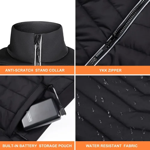 Vista 5 de NUNEWARES Heated VestUSB Charging Lightweight Heated JacketHeating Clothing for Men WomenOutdoor
