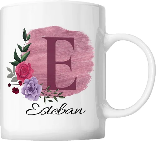 Vista 16 de Taza de café personalizada para tus amigos y familiares con inicial y nombre, regalo para todas las ocasiones, cumpleaños, Navidad, regalo de Acción