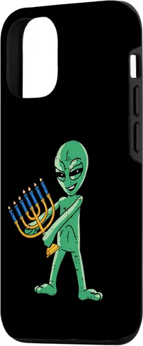 Vista 2 de Funda para iPhone 14 Alien Menorah Hanukkah Star Of David Janukah Jewish Holiday Case