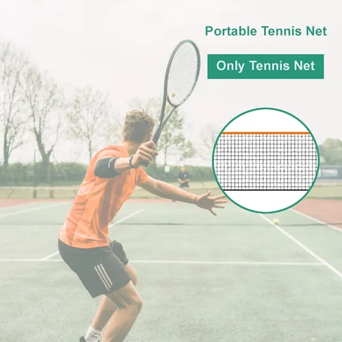 Vista 4 de Red de pickleball de bádminton, repuesto de red de bádminton de poliéster, red de entrenamiento de voleibol para niños y adultos, para tenis