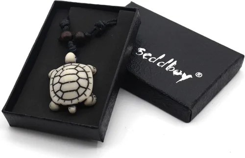 Vista 7 de Collar con colgante de tortuga marina hawaiana para mujeres y hombres, collar de surfista con cordón ajustable, Resina Resina Cuerda, no conocido