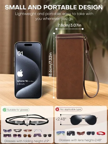Vista 78 de Sunglasses Travel Case Organizer Hangable for Men Women, Eyeglasses Foldable Storage Organizer