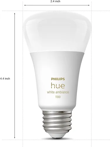 Vista 4 de Philips Hue 476951 Bombilla inteligente, 2, blanco suave (solo regulable), 2 cuenta
