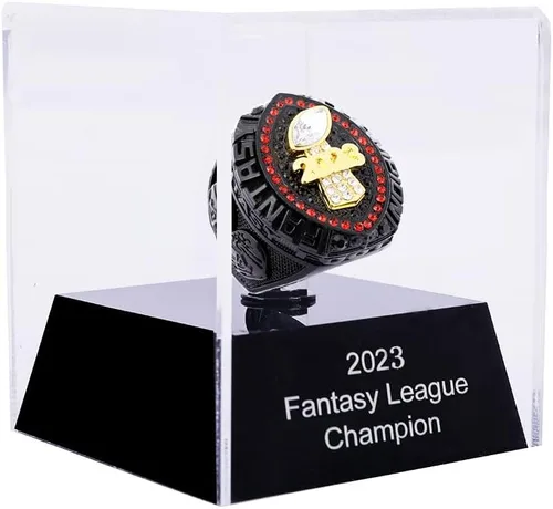 Vista 4 de Anillo de campeonato de fútbol de fantasía 2023 Premio Trofeo Premio Deporte MVP Ganador Campeón Anillo