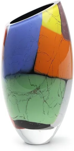 Vista 8 de Ca D Oro - Jarrón de cristal de color con astillas sopladas a mano de Murano - Modelo 333 MS