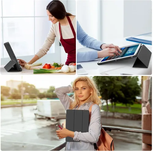 Vista 7 de Aoub Funda para iPad de 9ª generación 2021 de 10.2 pulgadas, iPad de 8ª/7ª generación 2020/2019, sin soporte para lápices, funda trasera de TPU
