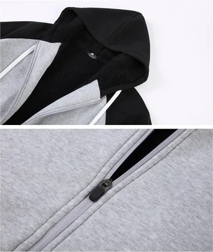 Vista 6 de ZITY Sudaderas con capucha para mujer, chaqueta de forro polar para invierno con forro