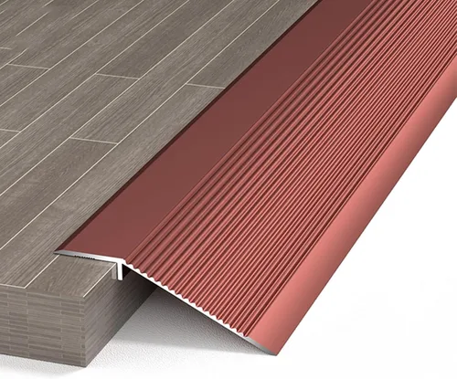 Vista 10 de Tiras autoadhesivas para cubrir el suelo, tira de umbral de transición de piso de aluminio de madera a azulejo, tira de puerta duradera y fácil