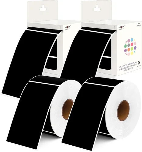 Vista 26 de PARLAIM 5 x 3 pulgadas Rectángulo de colores pegatinas de inventario, 1000 unidades de 4 rollos de etiquetas adhesivas cuadradas para cajas móviles