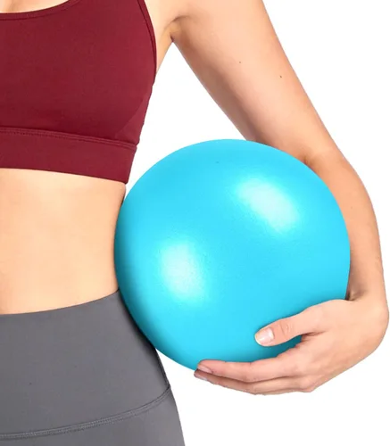 Vista 9 de Pelota de pilates de 9 pulgadas, pelota de ejercicio pequeña, pelota de entrenamiento para barra, pilates, yoga, estabilidad, entrenamiento