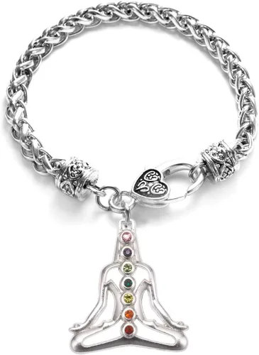 Vista 59 de Inspired Silver - Pulsera de plata con dije personalizado y circonitas cúbicas.