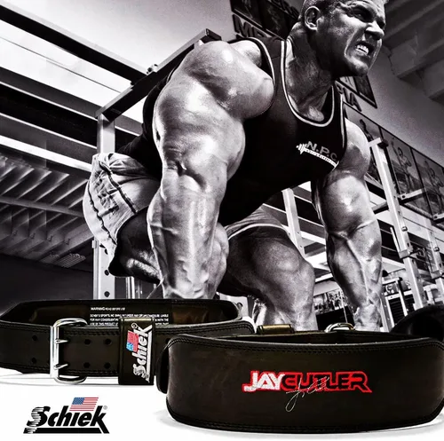 Vista 2 de Schiek Jay Cutler Signature - Cinturón de cuero para levantamiento de pesas