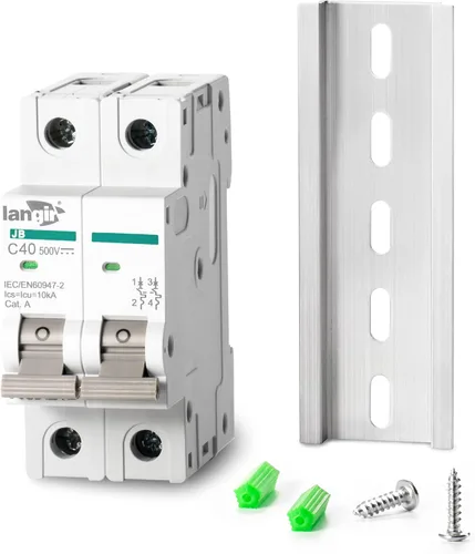 Vista 12 de Disyuntor de 2P DC 6A 500V, interruptor de desconexión solar de montaje en carril DIN para sistema fotovoltaico, batería, inversor, RV y panel