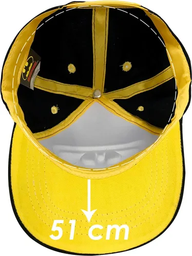 Vista 6 de DC Comics Batman - Gorra de béisbol 3D negra para niños de 2 a 5 años, Amarillo