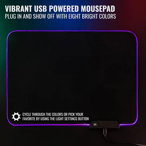Vista 4 de Ritz Gear Kit de accesorios para juegos RGB Paquete de retroiluminación LED arcoíris 4 en 1 Combo de PC con teclado multimedia, mouse óptico