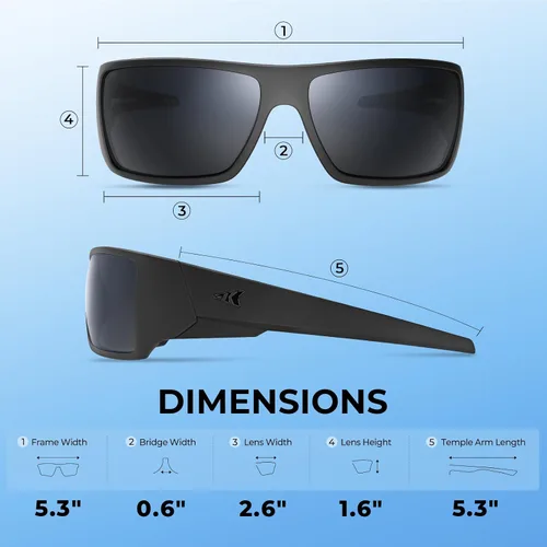 Vista 7 de KastKing Iditarod - Gafas de sol deportivas polarizadas para hombres y mujeres, ideales para conducir, pescar, ciclismo y correr, protección UV