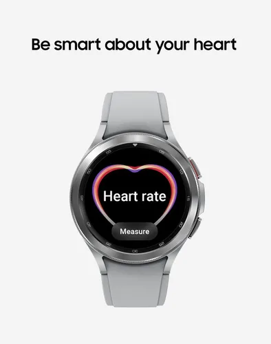 Vista 5 de Samsung Galaxy Watch 4 Classic 1.654in Smartwatch con monitor ECG Tracker para salud, fitness, correr, ciclos de sueño, detección de caídas GPS LTE