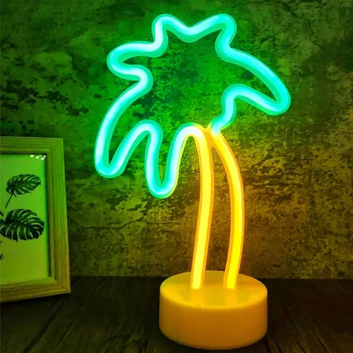 Vista 11 de YSMNDE Letrero de neón de flamenco, letrero de luz LED rosa para decoración de habitación de niñas, luces nocturnas de funcionamiento USB/batería