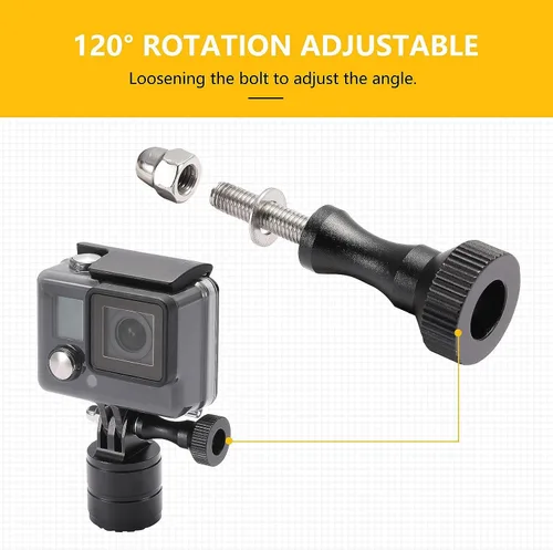 Vista 4 de Soporte para cámara UTV ATV compatible con GoPro, soporte de cámara de montaje en barra enrollable de 1.75"-2" compatible con GoPro Hero 9 8 7 6 5
