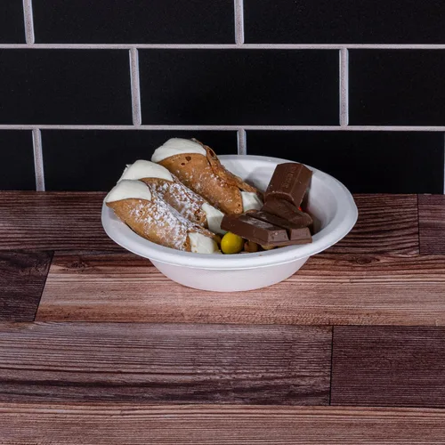 Vista 3 de Tazones de sopa desechables para alimentos calientes, paquete de 100, cuencos de papel de 12 onzas, bagazo compostable resistente, cuencos