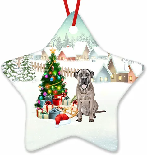 Vista 46 de Prezzy Airedale Terrier - Adorno para decoración de árbol de Navidad, regalos lindos para amantes de los perros, para familiares y amigos, nuevo
