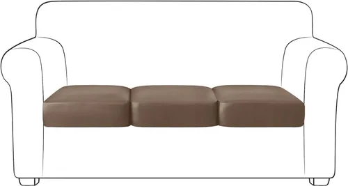 Vista 57 de Yates Home Funda de cojín de piel sintética para sofá, impermeable, elástica, para asiento de caravana, sofá biplaza, protector de muebles, funda