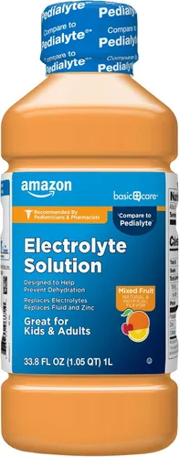Vista 8 de Amazon Basic Care Solución de electrolitos Advantage Care con prebióticos PreVital, sabor a frambuesa azul, diseñada para ayudar a prevenir