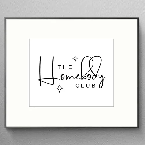 Vista 3 de CPWallDeco Regalos de graduación, The Homebody Club, impresión artística con cita retro, impresión artística minimalista, arte de pared retro, arte