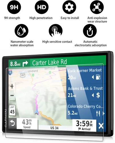 Vista 2 de YEE PIN Drivesmart 55 Protector Navigator DriveSmart 55 - Protector de pantalla táctil para DriveSmart 55