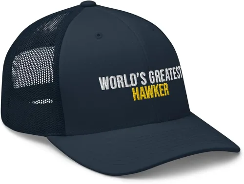 Vista 6 de World's Greatest Hawker Hat (Embroidered Trucker Cap) Hawker Apparel