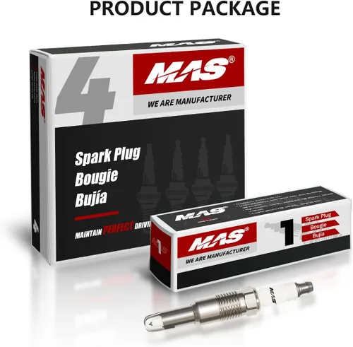 Vista 7 de MAS Juego de 4 bujías iridio SP546 sp515 compatibles con Expedition F150 F250 F350 F450 F550 F53 Super Duty Mark LT Navigator 5.4L V8 6.8L V10