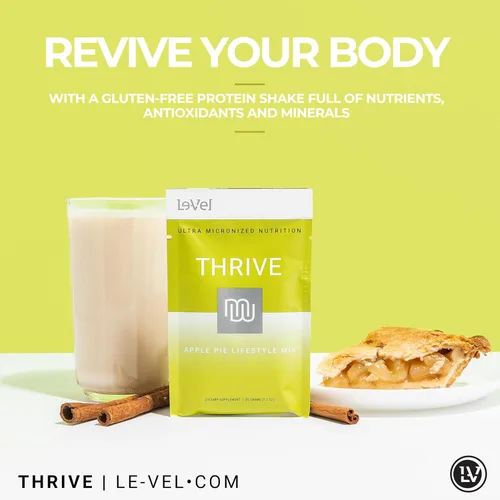 Vista 3 de Thrive Protein Shake 16 Packets (35g Each) Gluten-Free, Pea Protein Blend, Probiotics, Fiber & Digestive Enzymes Supports Lean Muscle