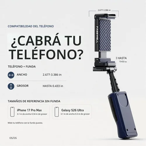 Vista 7 de Freewell Versátil Bluetooth Smartphone Selfie Grip con ARCA estándar, soporte de zapata fría para iPhone, teléfono celular Samsung