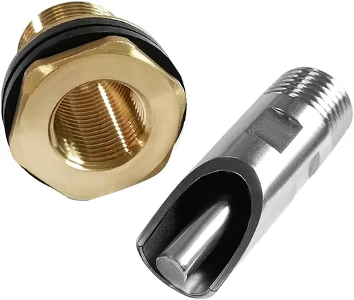 Vista 7 de Joywayus 3 bebederos automáticos de acero inoxidable para pezón de cerdo + 3 conectores de tanque de agua de latón para mamparo + 1 kit de abridor