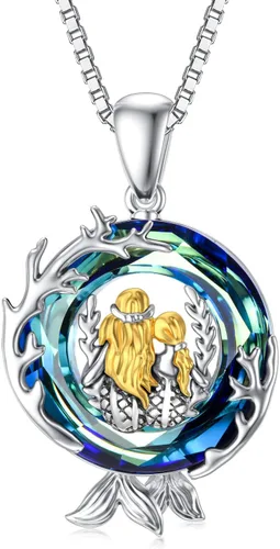 Vista 8 de Collar de plata de ley para hermanas, joyas de cumpleaños para hermanas y amigas