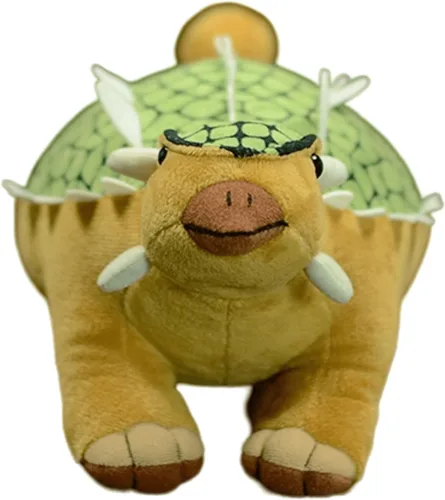 Vista 4 de FRANKIEZHOU Ankylosaurus - Animal de peluche verde de 14 pulgadas, juguete de peluche de dinosaurio, regalos para niños, decoración del hogar
