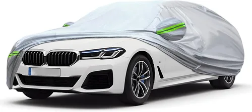 Vista 12 de La funda completa para automóvil de 6 capas es impermeable para todo tipo de clima, universal en todas las estaciones, prevención de nieve