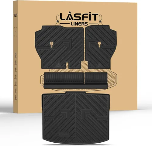 Vista 17 de LASFIT Tapete de maletero para Honda Civic Sedan 2016-2021, apto para todo tipo de clima, revestimiento de maletero, bandeja de carga, bandeja