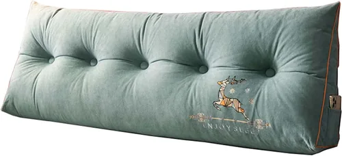 Vista 8 de YSUEFIJO Almohada triangular de lectura para reposo en cama, cojín grande para cabecero, respaldo, almohada de cuña, cojín de apoyo