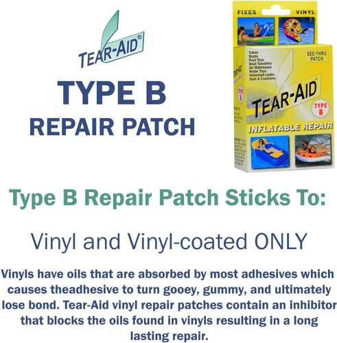 Vista 2 de Kit de reparación de inflables de vinilo Tear-Aid Repair de tipo B