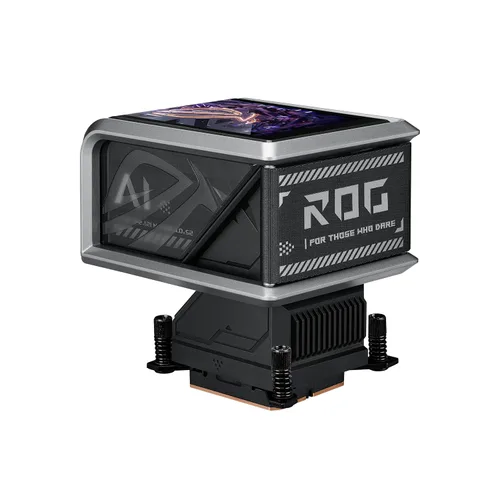 Vista 4 de ASUS ROG RYUO IV 360 ARGB con pantalla AMOLED curvada móvil de 6.67 pulgadas que admite video de efecto 3D o estadísticas de sistema
