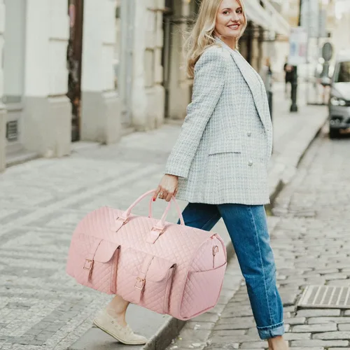 Vista 7 de Bolsa de viaje convertible para ropa, bolsa de transporte para hombres y mujeres, 2 en 1, maleta colgante para maleta, bolsa de viaje de negocios