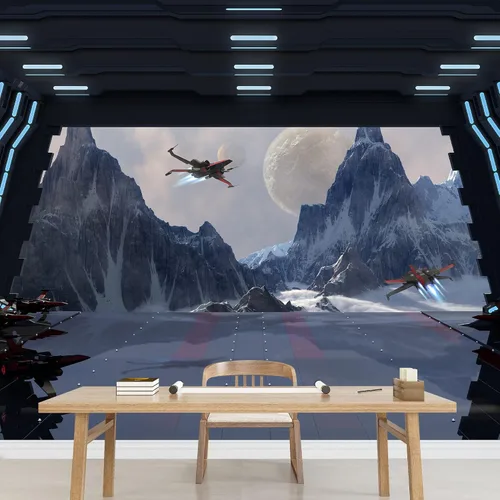 Vista 32 de wall26 - Papel mural autoadhesivo para pared (tamaño grande), diseño de impresión del futuro