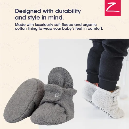 Vista 2 de Zutano - Botines de forro polar unisex para recién nacidos y bebés