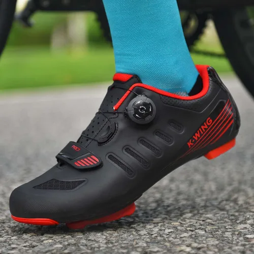 Vista 7 de Zapatos de ciclismo unisex compatibles con Pelaton para interiores, zapatos de bicicleta de carretera, zapatos de bicicleta de montaña para hombres
