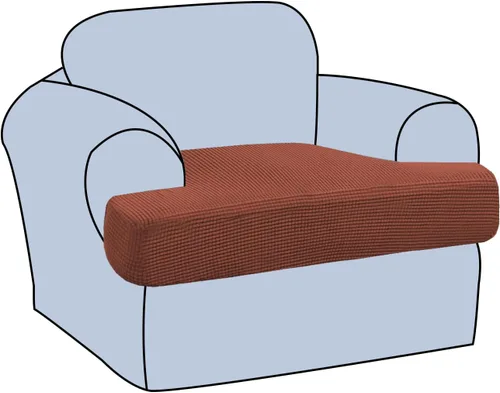 Vista 13 de H.VERSAILTEX Funda elástica para sillón con cojín en forma de T, fundas de cojín en T para sillón y sofá de sala de estar, funda para sofá, funda