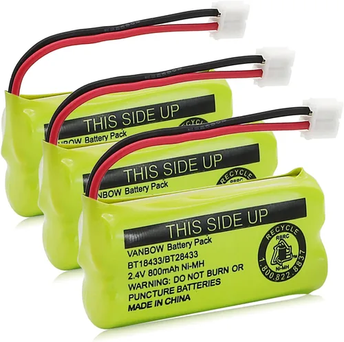 Vista 8 de BT18433/BT28433 2.4V 800mAh Ni-MH Batería inalámbrica para teléfono, también compatible con AT&T BT184342/BT284342 BT8300 BT1011 BT1018 BT1022